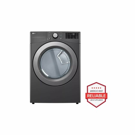 ALMO 7.4 cu. ft. Ultra Large Capacity Middle Black Gas Dryer with Sensor Dry and FlowSense Technology DLG3471M